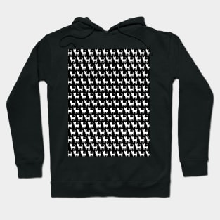 Chihuahua silhouette print (mini) black and white Hoodie